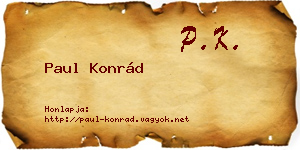 Paul Konrád névjegykártya