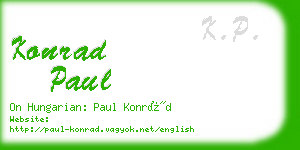 konrad paul business card